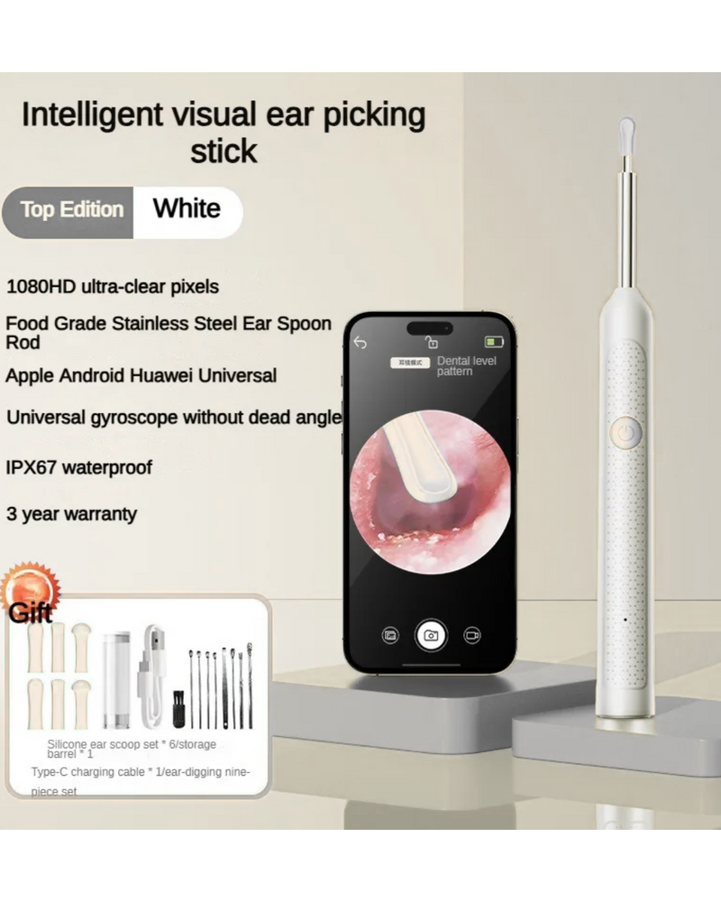 Wireless Ear Cleaner with HD Camera – Safe Silicone Earpick for Kids & Adults