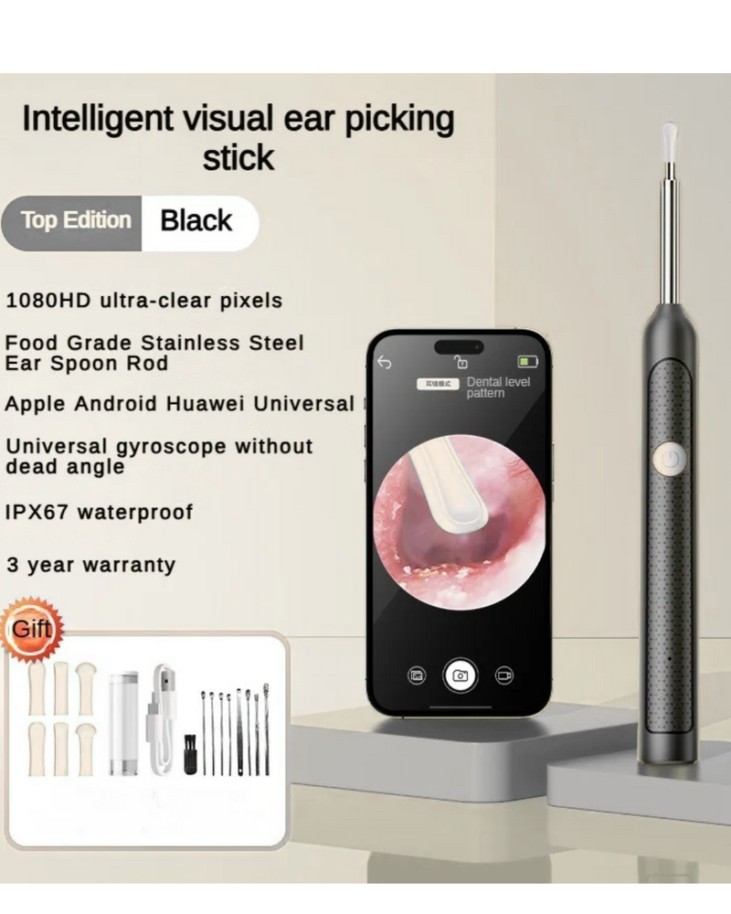 Wireless Ear Cleaner with HD Camera – Safe Silicone Earpick for Kids & Adults
