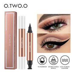 Wing It Like a Pro! ✒️ O.TWO.O Double-Ended Eyeliner Stamp for Flawless Flicks Fast