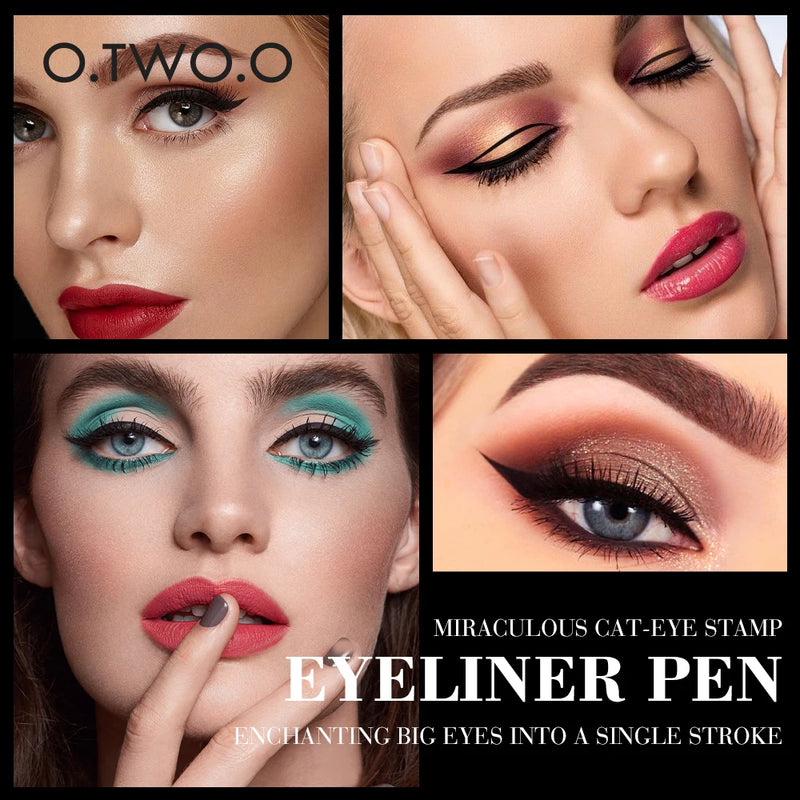 Wing It Like a Pro! ✒️ O.TWO.O Double-Ended Eyeliner Stamp for Flawless Flicks Fast