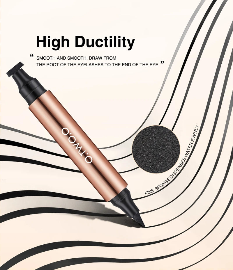 Wing It Like a Pro! ✒️ O.TWO.O Double-Ended Eyeliner Stamp for Flawless Flicks Fast