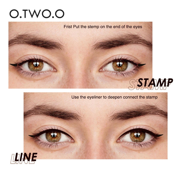 Wing It Like a Pro! ✒️ O.TWO.O Double-Ended Eyeliner Stamp for Flawless Flicks Fast