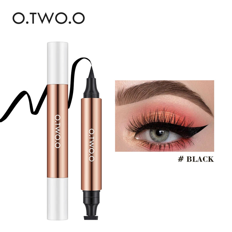 Wing It Like a Pro! ✒️ O.TWO.O Double-Ended Eyeliner Stamp for Flawless Flicks Fast