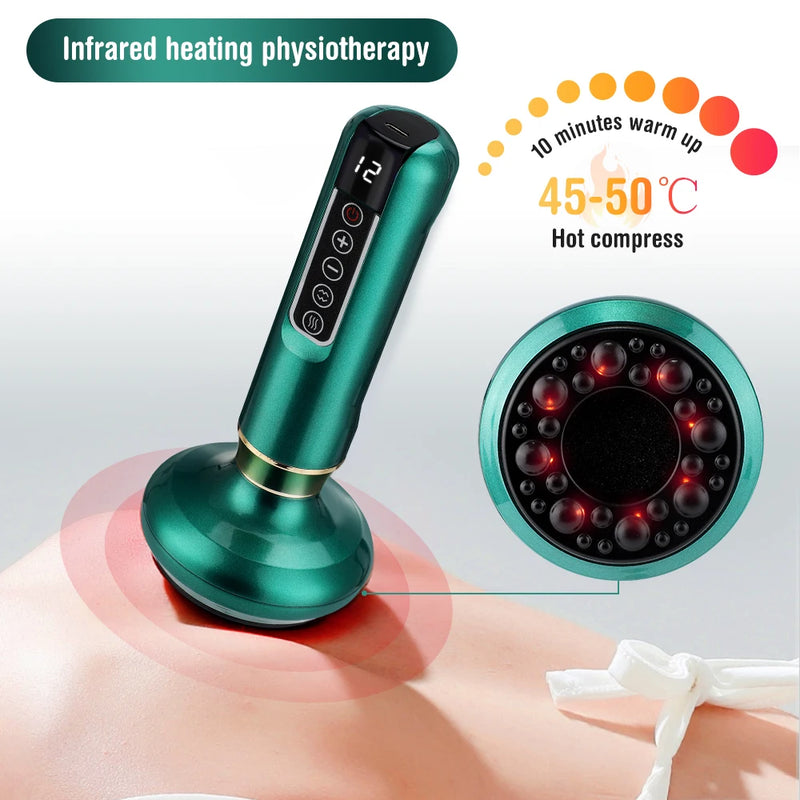 Home Spa Treatment instrument For Muscle Relaxation Tricolor Electric Massager Gua Sha