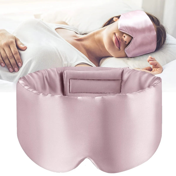 100% Mulberry Silk Sleep Mask – Ultra Soft Light-Blocking Eye Mask for Deep, Restful Sleep & Travel Comfort 😴✨