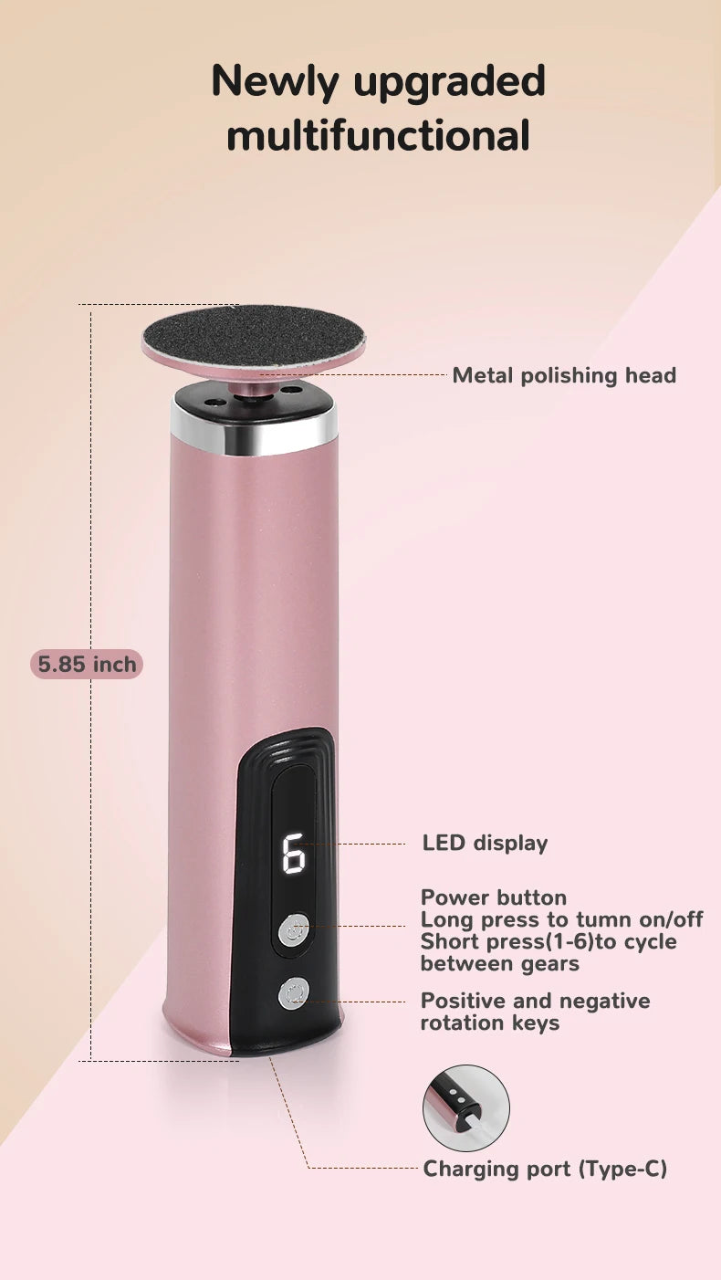 2-in-1 Electric Foot & Hand Care Tool – Callus Remover & Nail Polisher for Smooth, Shiny Feet & Hands 🦶💅✨