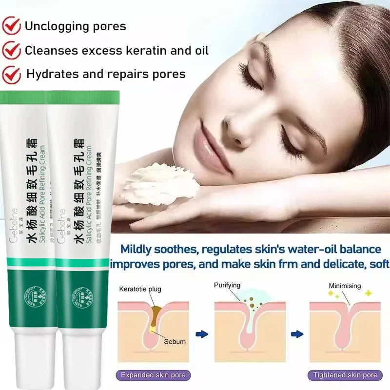 Pore-Fect Glow: Salicylic Acid Cream for Clear, Tight, Radiant Skin!