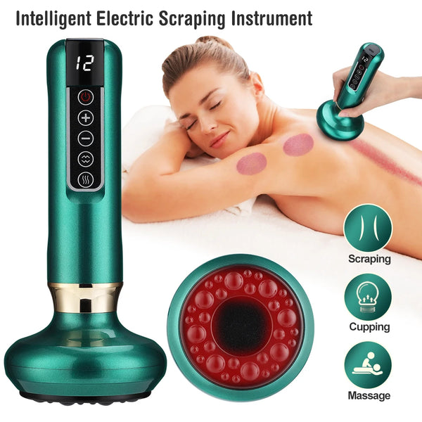 Home Spa Treatment instrument For Muscle Relaxation Tricolor Electric Massager Gua Sha