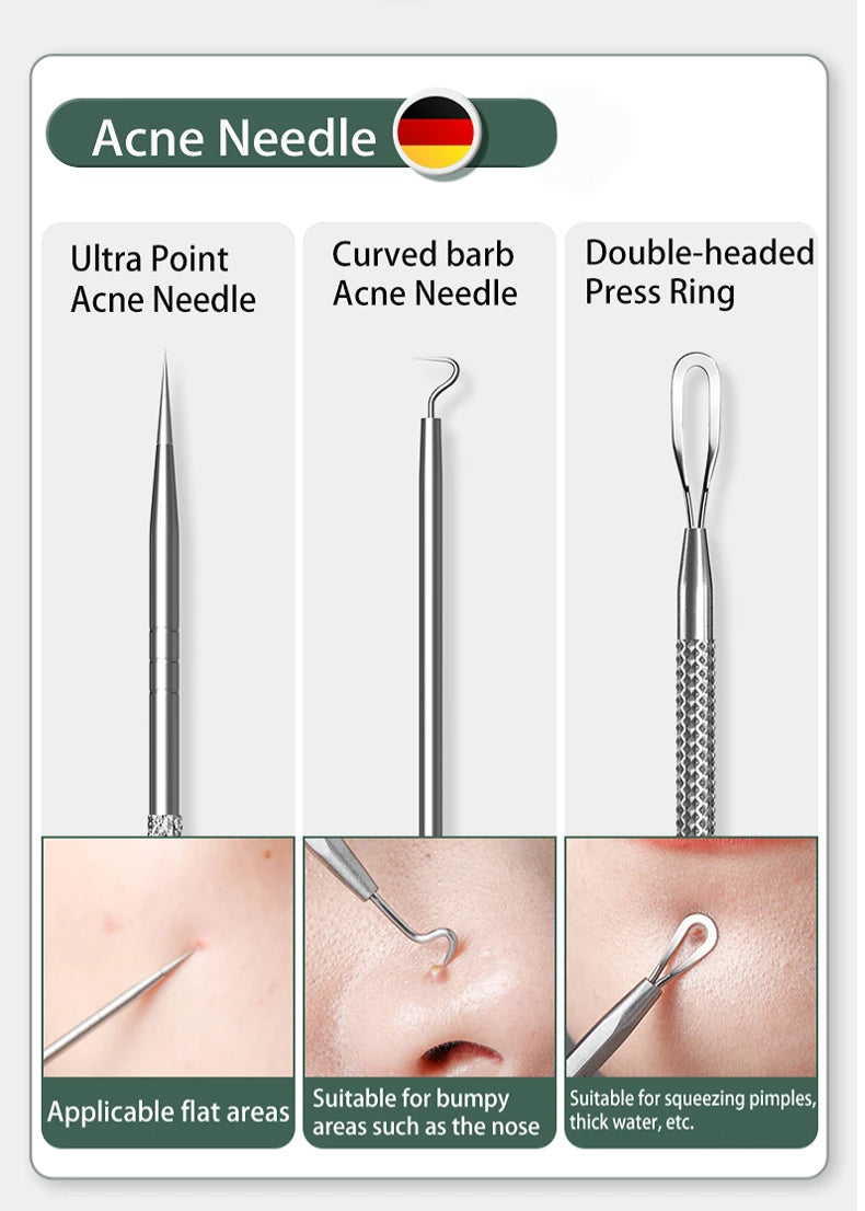 Acne Blackhead Removal  Stainless Steel Skin Care Kit