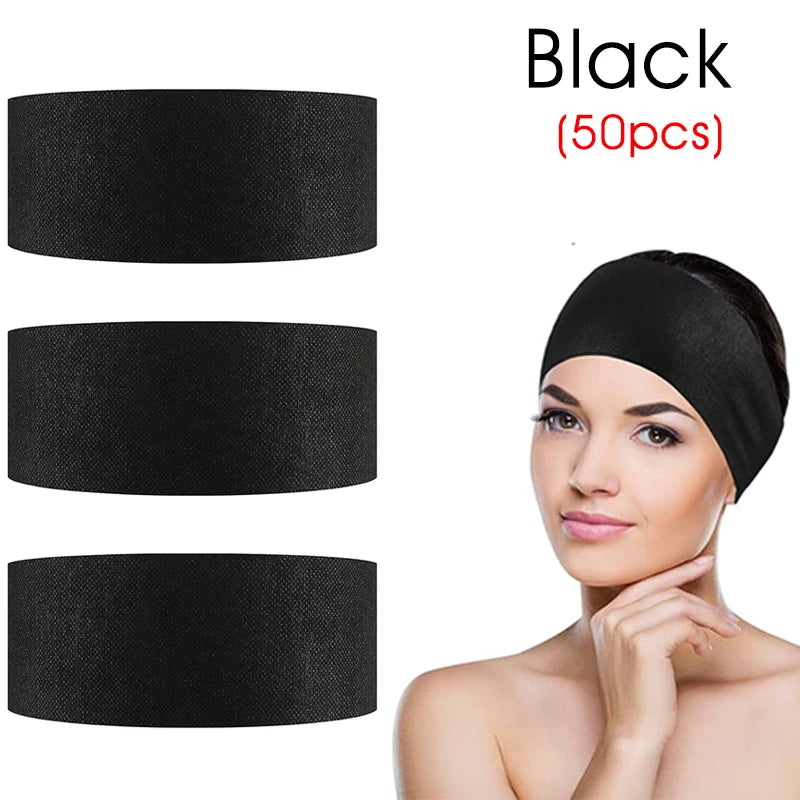Disposable Spa Facial Headbands – Soft Non-Woven Hair Wraps for Facials, Skincare & Salon Beauty Treatments 💆‍♀️✨