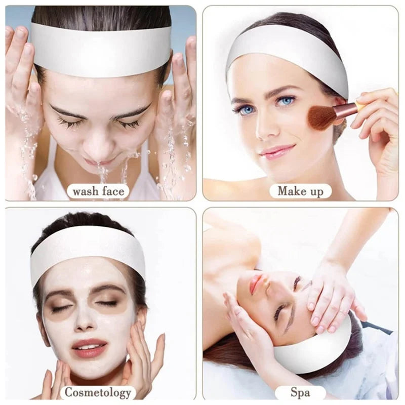 Disposable Spa Facial Headbands – Soft Non-Woven Hair Wraps for Facials, Skincare & Salon Beauty Treatments 💆‍♀️✨