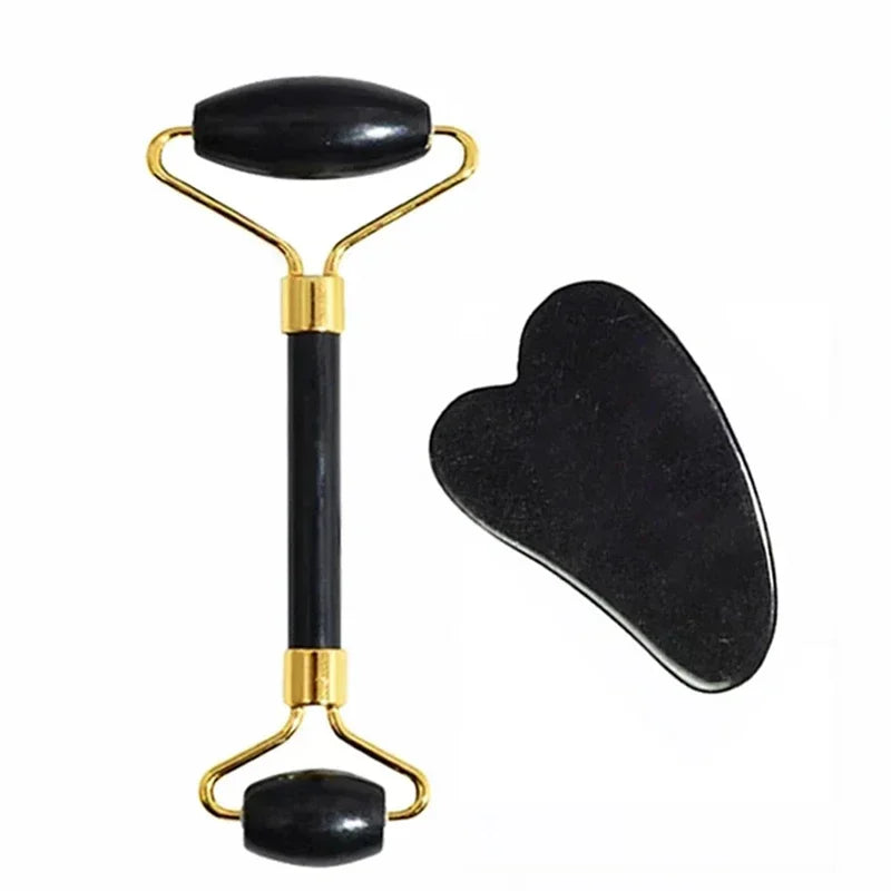 Natural Jade Roller & Gua Sha Set – Face, Eye & Neck Massager for Lifting, Anti-Aging & Relaxing Spa Skincare 💆‍♀️✨