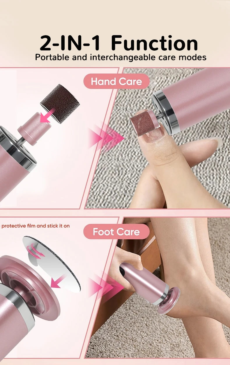 2-in-1 Electric Foot & Hand Care Tool – Callus Remover & Nail Polisher for Smooth, Shiny Feet & Hands 🦶💅✨