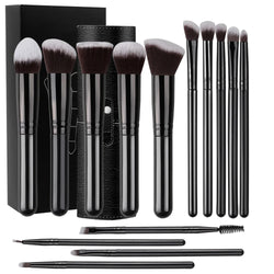 Glam in Every Stroke! ✨ 14-Piece Soft & Fluffy Makeup Brush Set – Perfect Gift for Beauty Lovers! 🎁