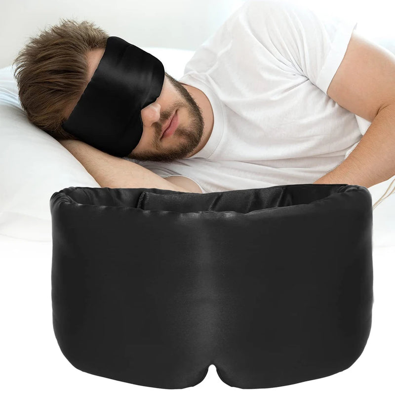 100% Mulberry Silk Sleep Mask – Ultra Soft Light-Blocking Eye Mask for Deep, Restful Sleep & Travel Comfort 😴✨