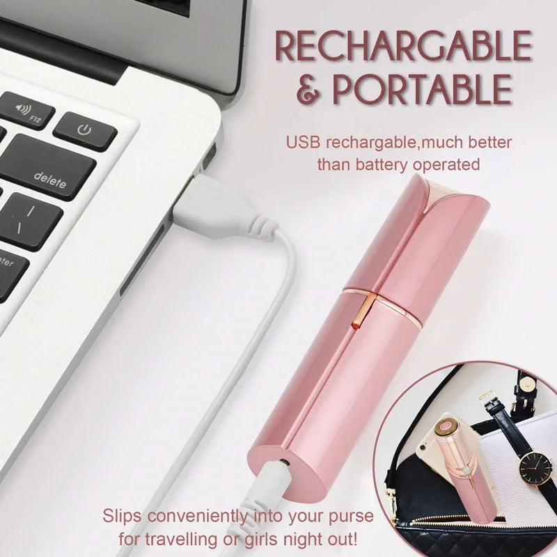 Smooth Moves! 💄 Mini Lipstick Epilator & Shaver for Effortless Hair Removal Anywhere