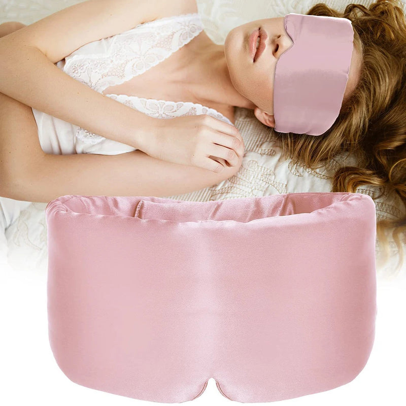 100% Mulberry Silk Sleep Mask – Ultra Soft Light-Blocking Eye Mask for Deep, Restful Sleep & Travel Comfort 😴✨