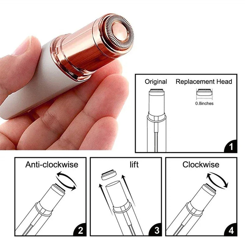 Smooth Moves! 💄 Mini Lipstick Epilator & Shaver for Effortless Hair Removal Anywhere